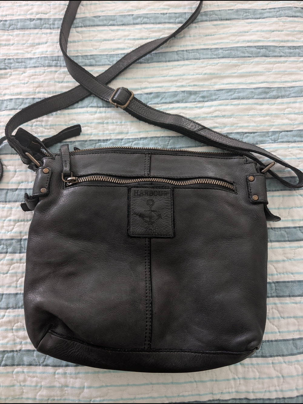 Harbour 2nd Black Leather Crossbody Bag